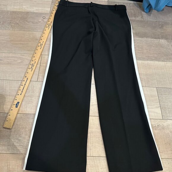 ANN TAYLOR WOMENS BLACK WHITE 12 PETITE PANTS NEW - Picture 8 of 8
